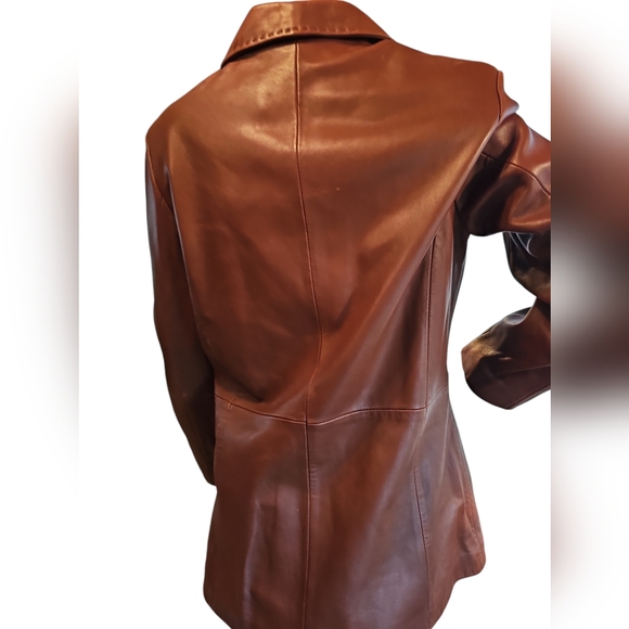 Vintage Juliet Michelle Adler Genuine Leather LAMB Jacket  Button Up RARE - Picture 4 of 10